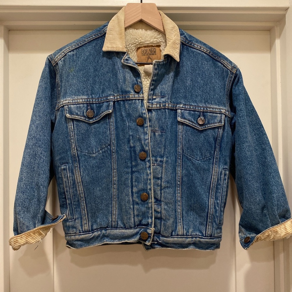 Vintage Gap Denim Jacket with Sherpa Interior